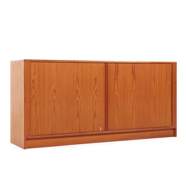 Dyrlund Mid Century Danish Teak Tambour Door Lowboy Dresser - mcm 