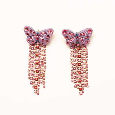 HTT x BRZ - Purple Butterfly Earrings