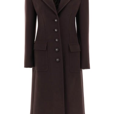 Dolce &amp; Gabbana Shaped Coat In Wool And Cashmere Women