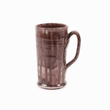 1940s Shenandoah Skyline Drive Ceramic Mug Cup Brown 