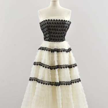 coming soon... 1950's Black & White Tulle Party Dress