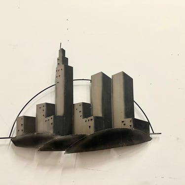 C. Jere NYC Skyline Metal Wall Sculpture 