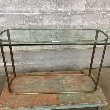 Brass &amp; Glass Console Table (Seattle)