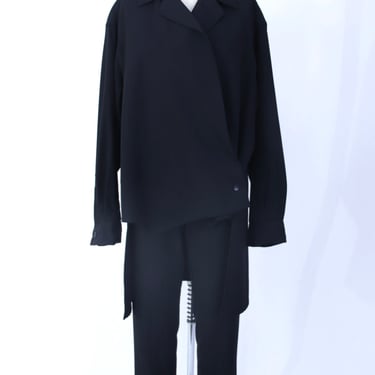 1990s Yohji Yamamoto Wool Asymmetrical Pantsuit