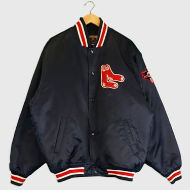 Vintage 1967  Red Sox Full Snap Button Up Bomber Jacket Sz XL