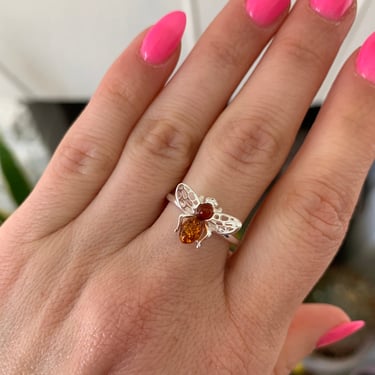 Sweet Bee Amber Ring