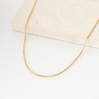 Box Chain Necklace in 14K Gold Fill or Sterling Silver, Layering Chain, Minimalist Jewelry, Chain For Charm Necklace, Water Resistant 