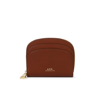A.P.C. Woman A.P.C. Small 'Demi Lune' Brown Leather Wallet