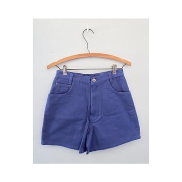 Vintage 90s Denim Shorts - Purple High Waisted Jean Short Deadstock NWOT - Size Small 