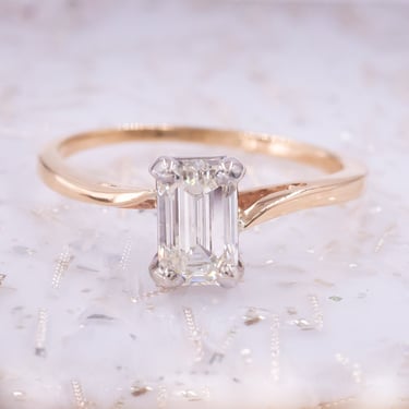 1.02 Carat Emerald-Cut Diamond Solitaire Ring