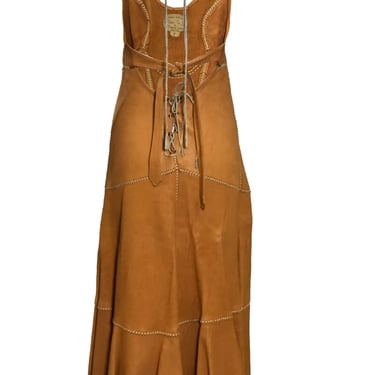 ++++ leather halter dress
