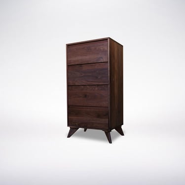 Tall Modern Dresser Mid Century - Mid-Century Modern Dresser - Solid Wood Bedroom Dresser in White Oak, Cherry, Maple, and Walnut 