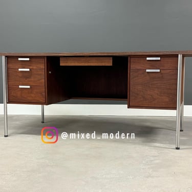 Walnut and Formica Mid Century Desk 