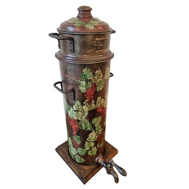 Antique German Wine Making Industrial Vineyard Winery Painted Tole Wine Filter by Claritwerk GmbH Kreuznach Rhine Valley 