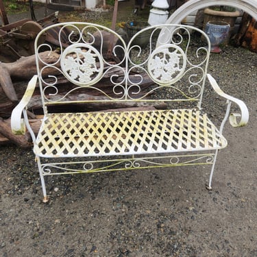 Outdoor Metal Garden Bench 45.75 x 35.5 x 20