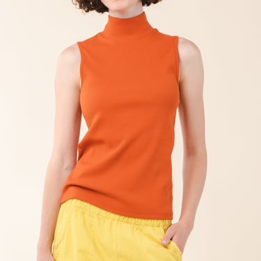 Sleeveless Mockneck in Electric Red