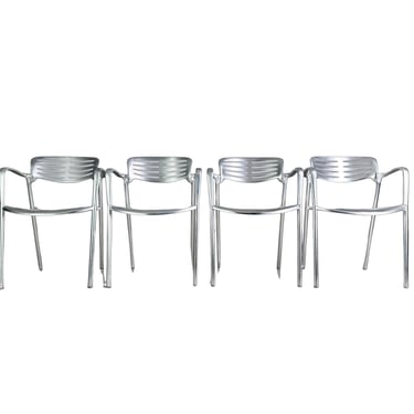 Set of 8 Toledo chairs Amat-3 Jorge Pensi aluminum design garden chair 
