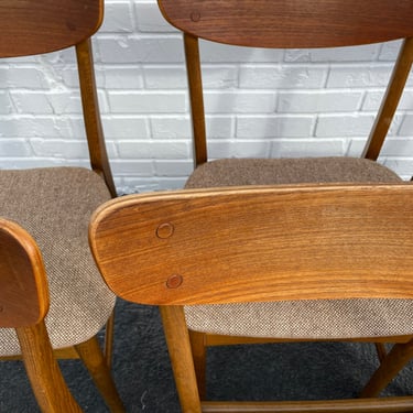 Set of 6 Danish Modern Teak and Oak Chairs 