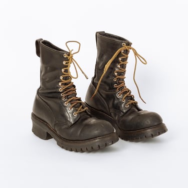 Vintage Red Wing 1094 Pecos Black Safety Toe Western Work Boots Size US 10 EE Vintage RED WING 1094 Black Pull On Boots ~ size 9  main image 2