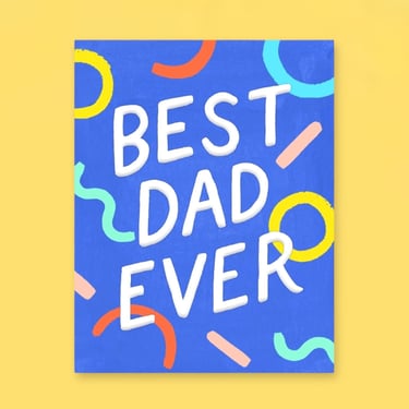 Best Dad Ever Squiggles Father's Day Card