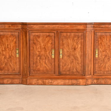 Drexel Heritage Hollywood Regency Burl Wood Sideboard or Credenza