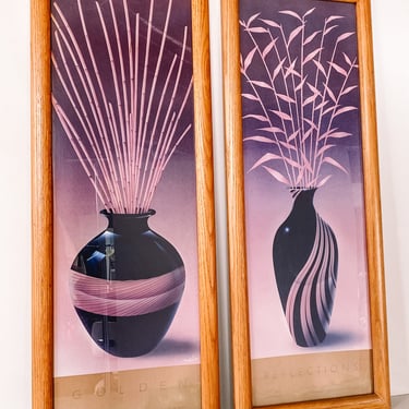 1980s "Golden Reflections" Prints, set of 2