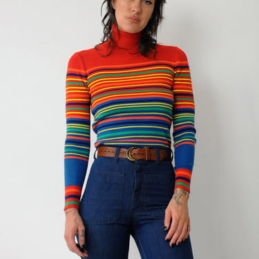 1970's Rainbow Striped Sweater