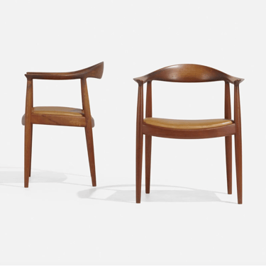 Pair of Round Chairs by Hans J. Wegner