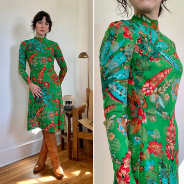 Pauline Trigere Silk Floral Dress (XS/S)