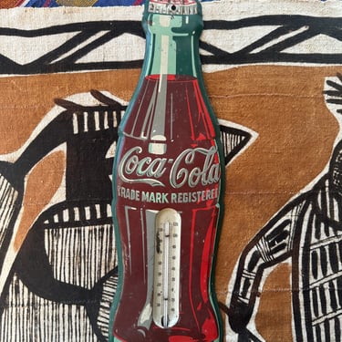 Vintage Coca Cola Advertising Thermometer Display (1950's)