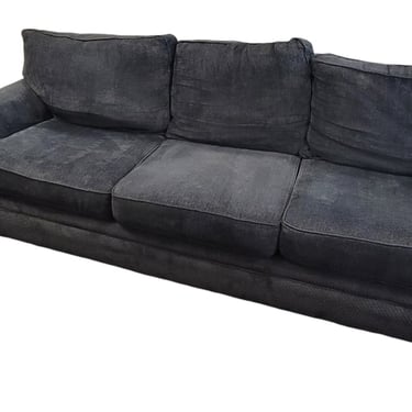 Dark Navy Couch with Ottoman