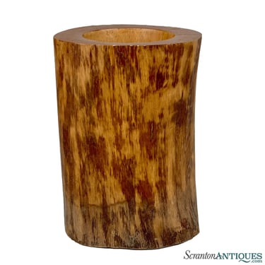 Vintage Boho Organic Natural Mango Wood Pillar Vase