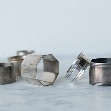 Vintage Silver Napkin Ring Set of 12