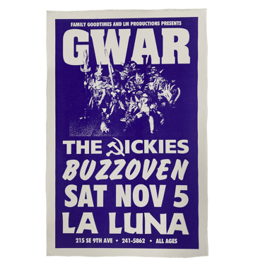 Vintage Gwar &quot;La Luna&quot; Poster