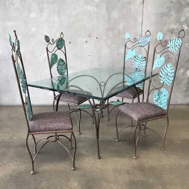 Designer Emilia Castillo One Of A Kind Dining Table & Four Chair Set