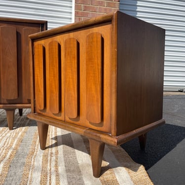 Midcentury Modern Walnut Nightstands by American of Martinsville