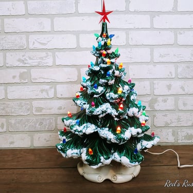 Vintage 19" Atlantic Mold Ceramic Christmas Tree 