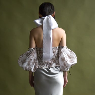 7093t / la perla floral corset top 