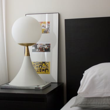 Modern Table Lamp - Saybrooke -  Mid-century modern table lamp - Danish Modern Desk Light - Bedside glass lamp 