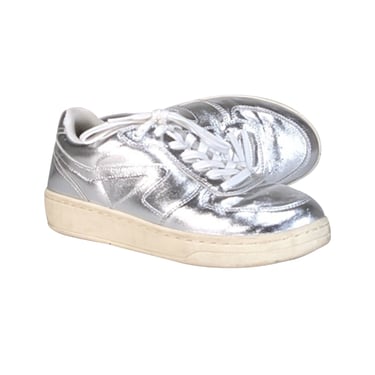 Rag & Bone - Silver Metallic Lace Up Sneakers Sz 9