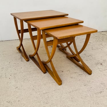 Teak Midcentury Nesting Tabkes