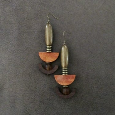 Extra long futuristic abstract earrings 