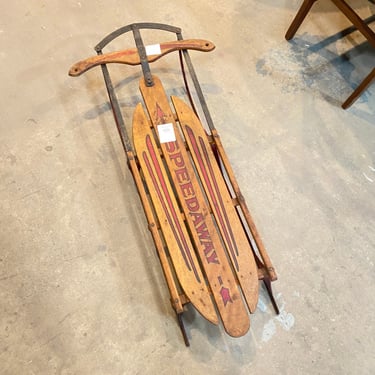 Collectible Vintage ‘Speedaway' Wooden Sled