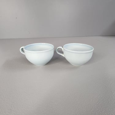 Set of 2 Russel Wright Iroquois Casual China Blue Tea Cups 