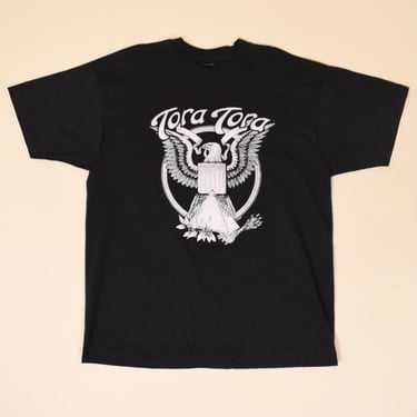 Black 80s Tora Tora Rock Shirt By Fruit of the Loom Best, XL/XXL