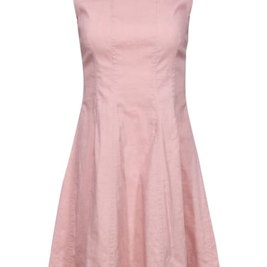 Theory - Blush Pleated Fit & Flare Sleeveless Mini Dress Sz 2