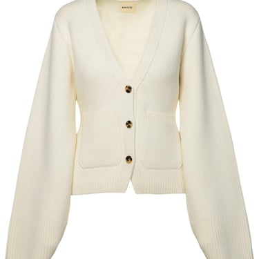 Khaite 'Scarlet' Ivory Cashmere Cardigan Women