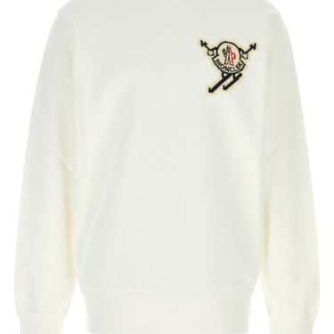 Moncler Man White Cotton Sweatshirt