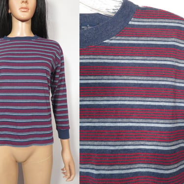 Vintage 90s Gap Striped Long Sleeve Tshirt Size Youth L Or Women's XS/S 