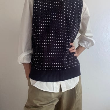 vintage knit sweater vest womens large 
